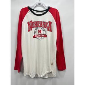 Pressbox‎ Cream and Red Nebraska Huskers Baseball Tee